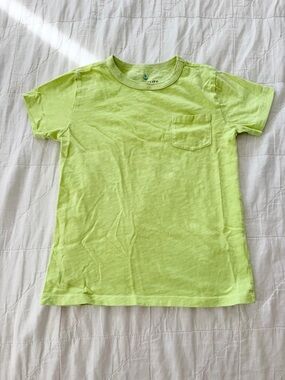 Crewcuts Neon Lime Pocket Tee